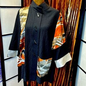 Moonlight Y&S jacket, lightweight, partial, seersucker multi print